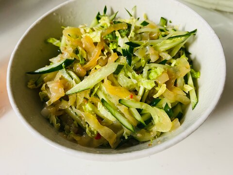 白菜入りの中華くらげ